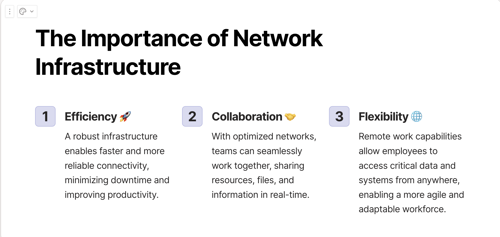 The importance of network infrastructure